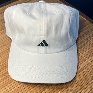 adidas Classic White Hat with Black Emblem